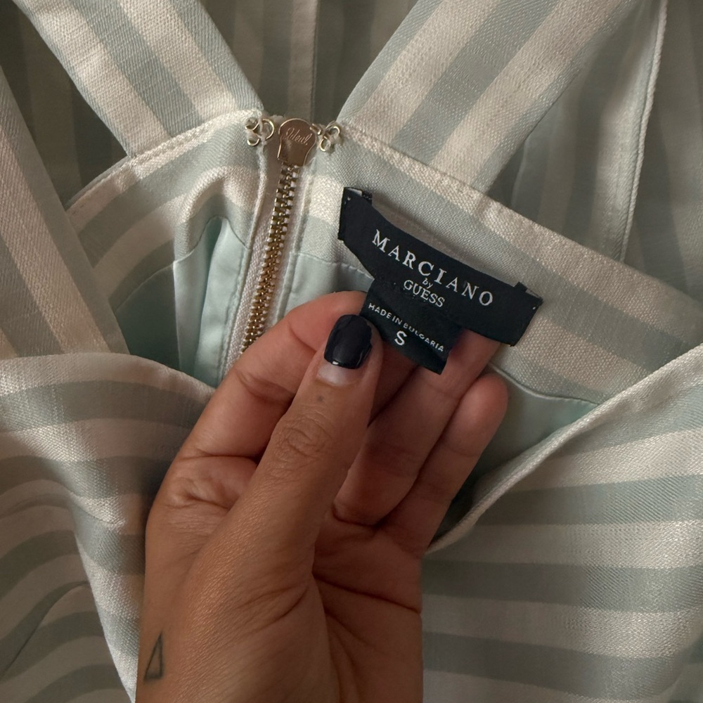 Marciano Light Blue and White Striped Suit Set S/M NET - Picture 5 of 7